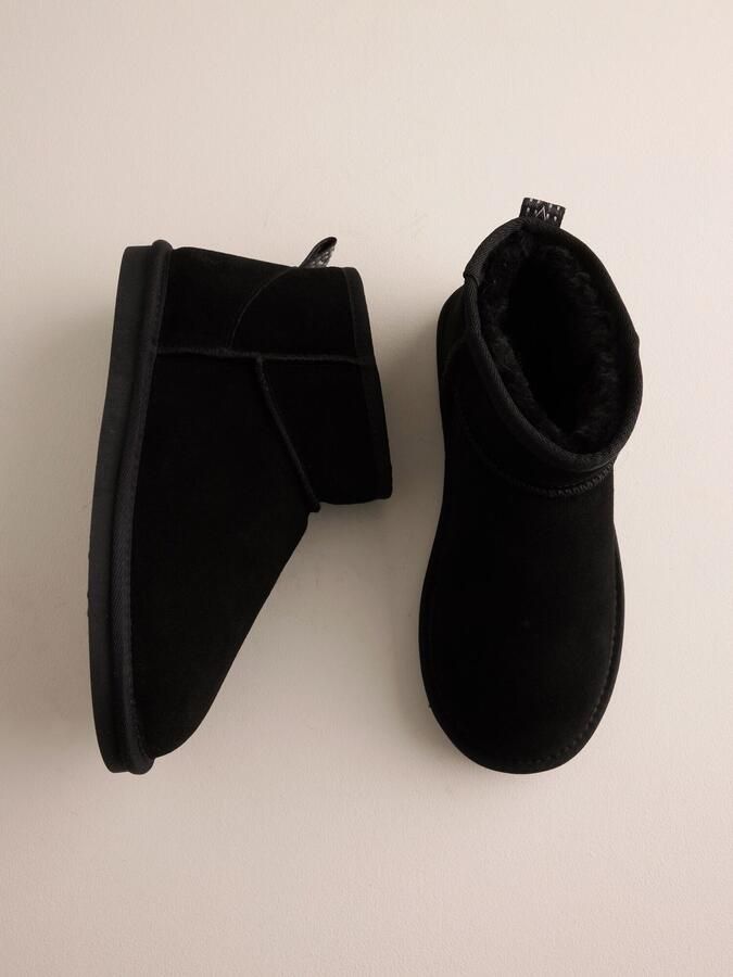 Next Heren Signature suède pantoffellaarzen Zwart - Foto 5
