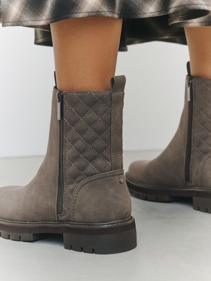 Next Dames Forever Comfort zwarte casual Chelsea-laarzen met rits Grijs - Foto 3