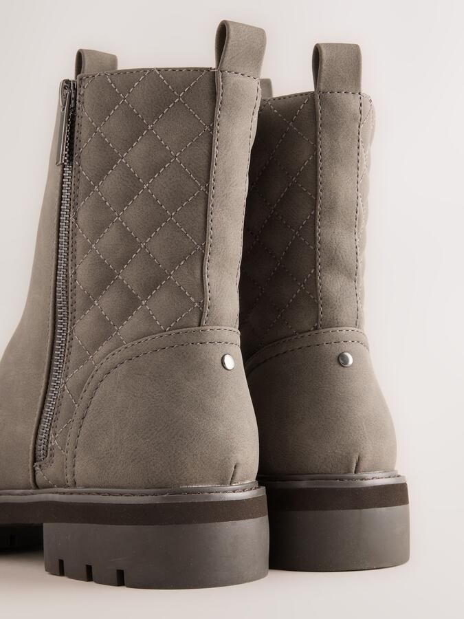 Next Dames Forever Comfort zwarte casual Chelsea-laarzen met rits Grijs - Foto 6