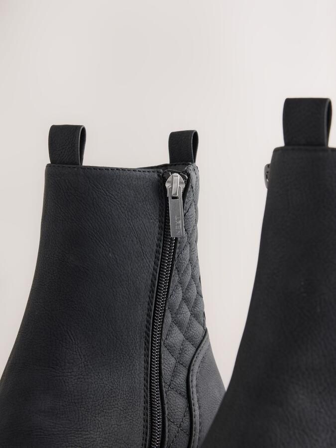 Next Dames Forever Comfort zwarte casual Chelsea-laarzen met rits Zwart - Foto 2