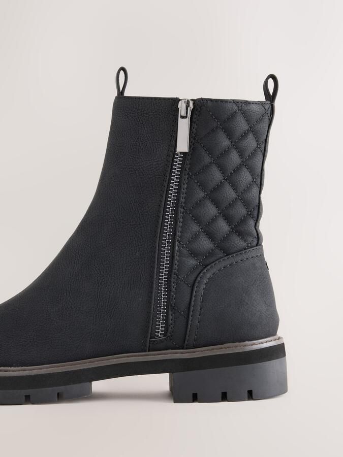 Next Dames Forever Comfort zwarte casual Chelsea-laarzen met rits Zwart - Foto 3