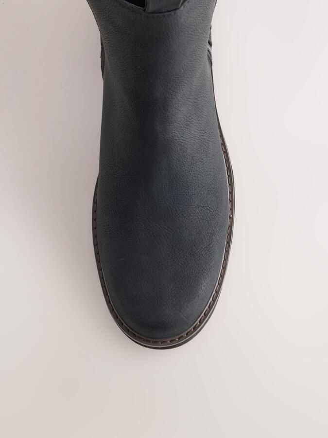 Next Dames Forever Comfort zwarte casual Chelsea-laarzen met rits Zwart - Foto 4