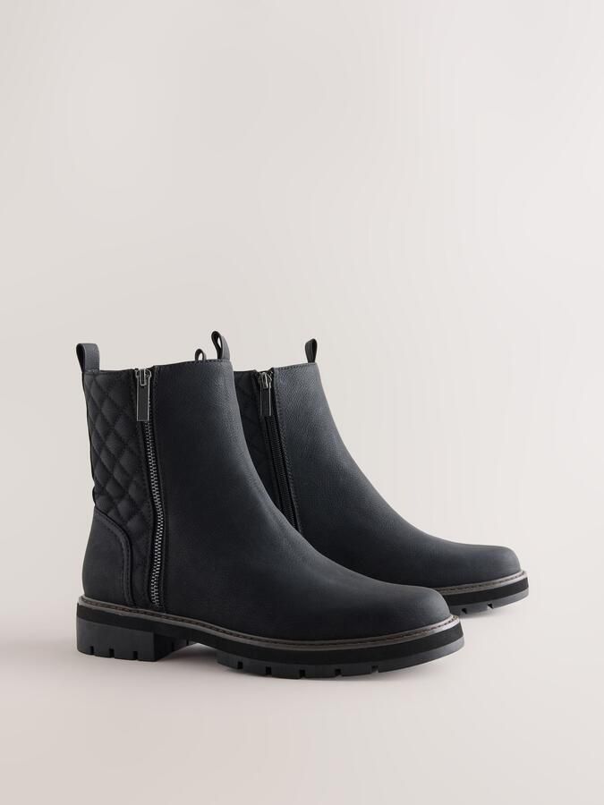 Next Dames Forever Comfort zwarte casual Chelsea-laarzen met rits Zwart - Foto 5