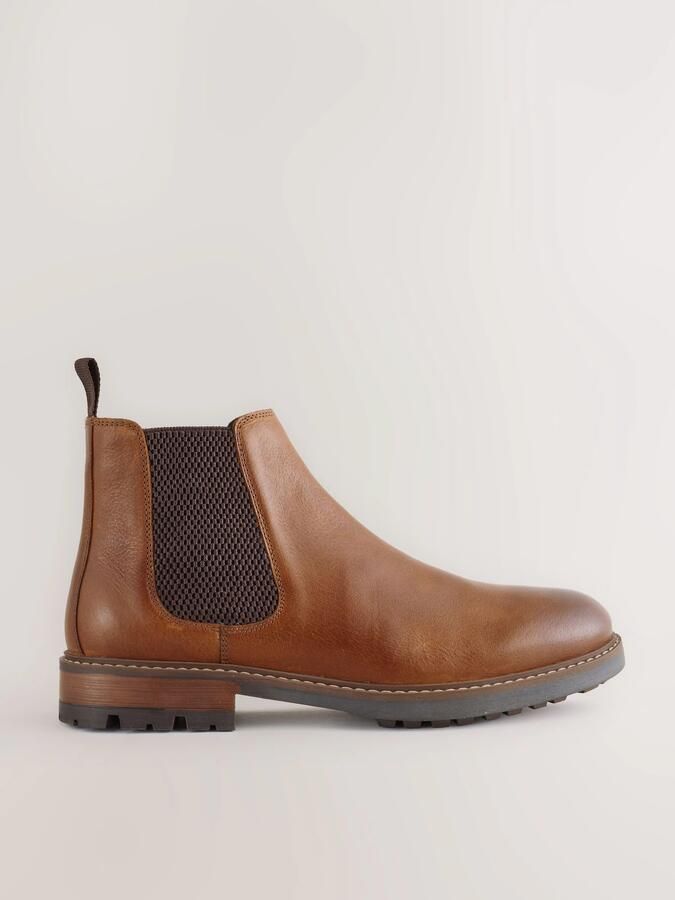 Next Heren Casual leren chelsea-laars Bruin - Foto 2