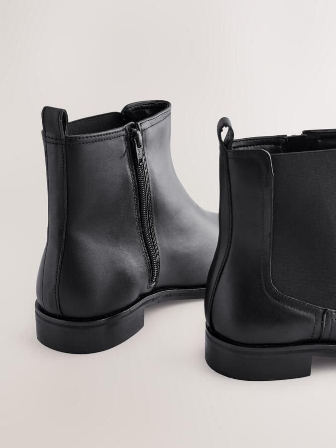Next Dames Forever Comfort Chelsea-enkellaarzen en extra brede pasvorm Zwart - Foto 4