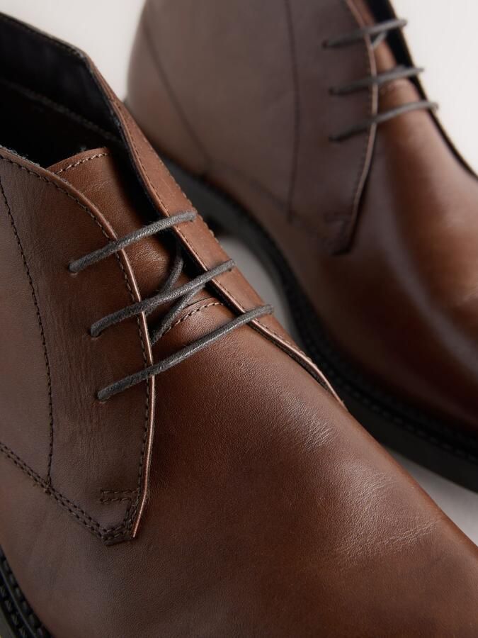 Next Heren Nette leren Chukka-laarzen Bruin - Foto 5