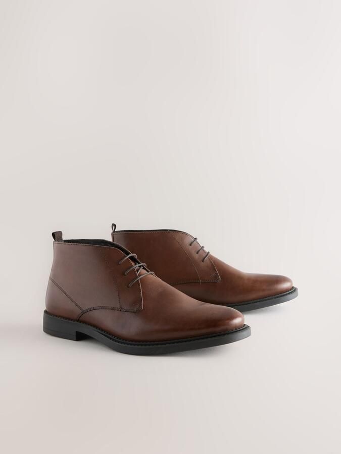 Next Heren Nette leren Chukka-laarzen Bruin - Foto 6
