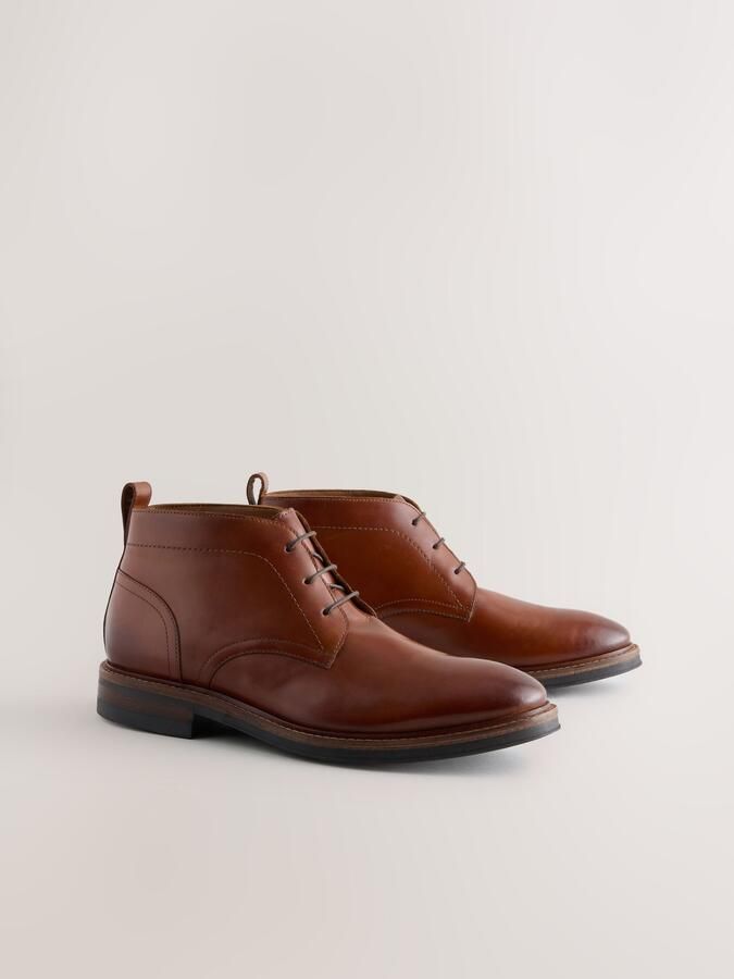Next Heren Leren chukka schoen Bruin - Foto 3