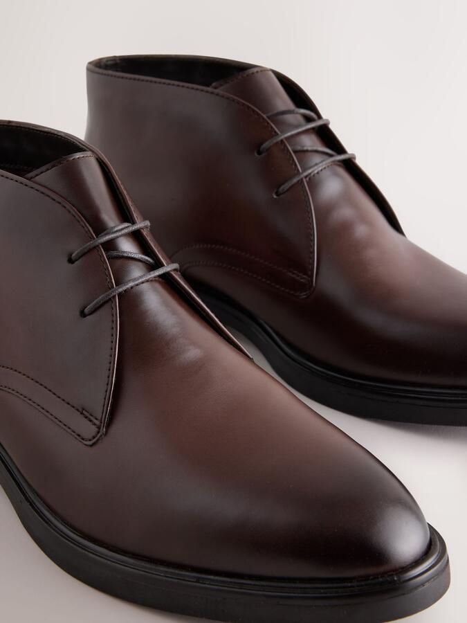 Next Heren Modieuze Chukka schoen Bruin - Foto 4