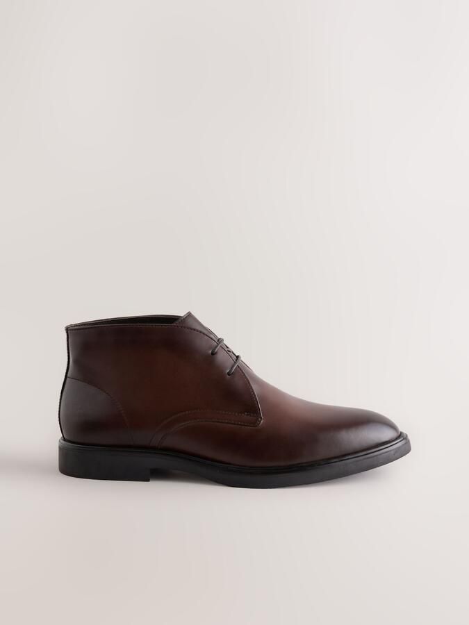 Next Heren Modieuze Chukka schoen Bruin - Foto 2