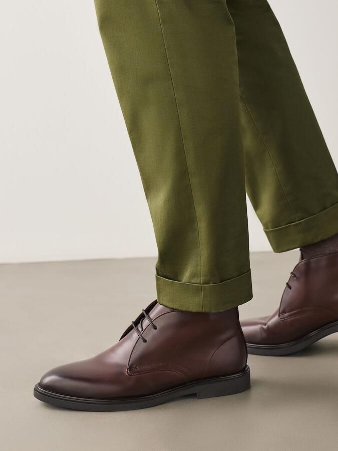 Next Heren Modieuze Chukka schoen Bruin - Foto 6