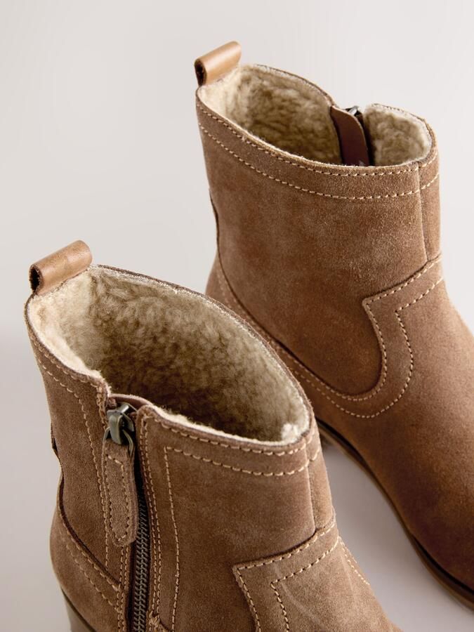 Next Dames Forever Comfort enkellaarzen met rits aan de zijkant Bruin - Foto 3