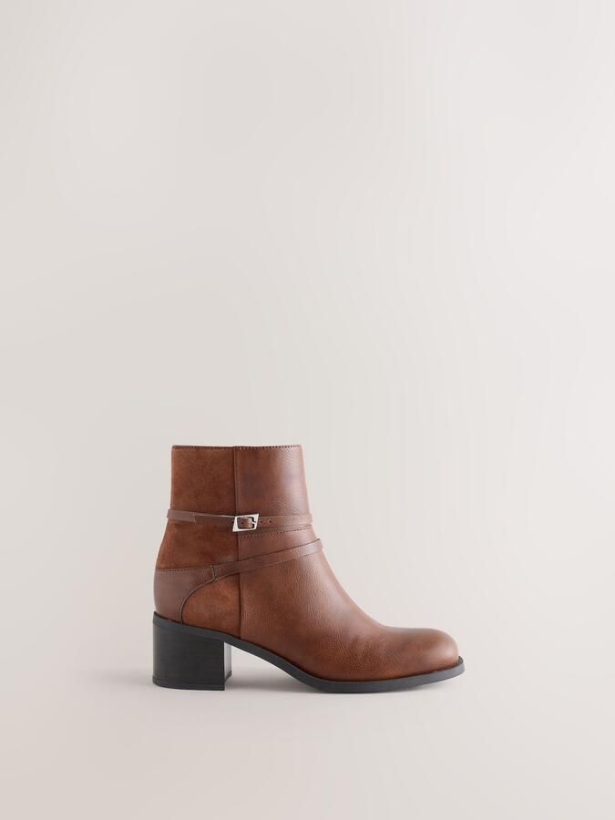 Next Dames Forever Comfort laarzen met blokhak Bruin