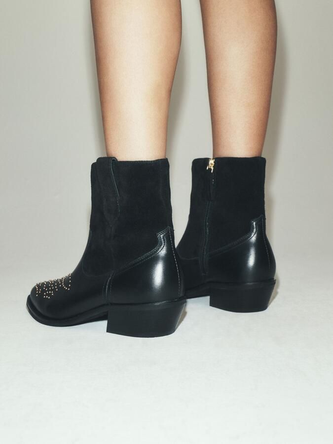 Next Dames Forever Comfort suède cowboylaarzen met extra brede pasvorm Zwart - Foto 2