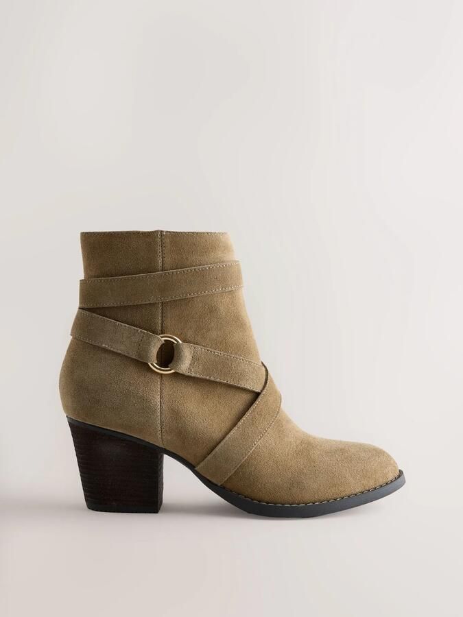 Next Dames Forever Comfort leren casual laarzen met blokhak Bruin - Foto 2