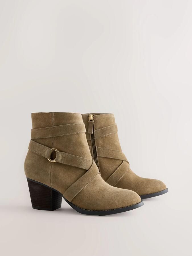 Next Dames Forever Comfort leren casual laarzen met blokhak Bruin - Foto 3