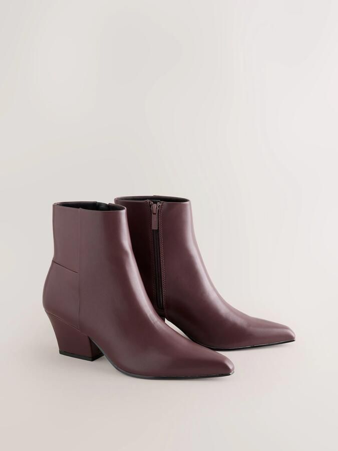 Next Dames Forever Comfort enkellaarzen met puntneus Rood - Foto 4