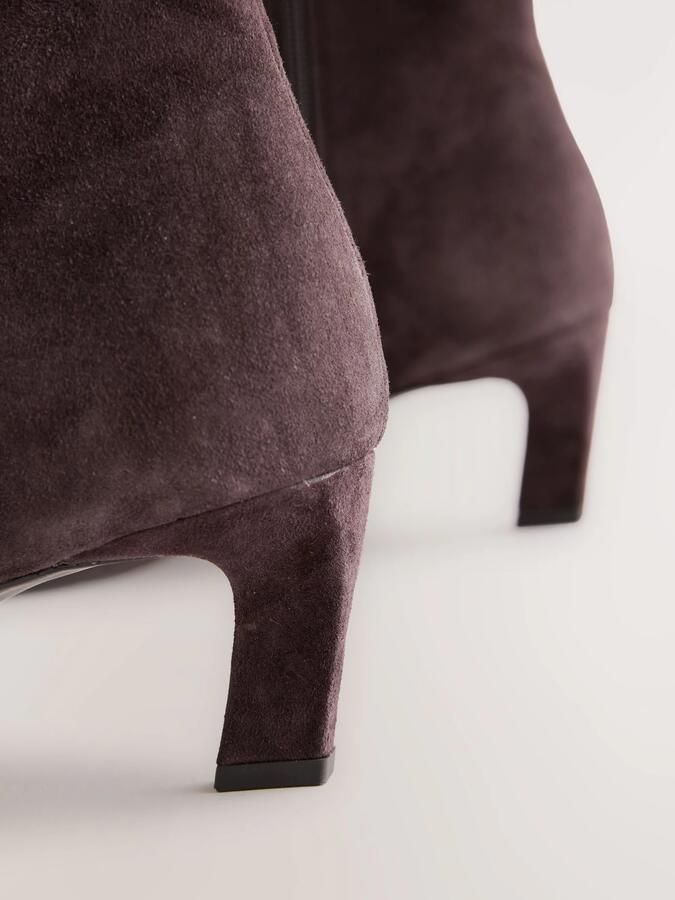 Next Dames Forever Comfort enkellaarzen met hak en hoekige neus Bruin - Foto 2