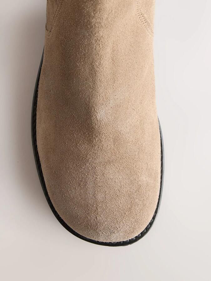 Next Dames Forever Comfort leren Chelsea-laarzen met ronde neus Bruin - Foto 4