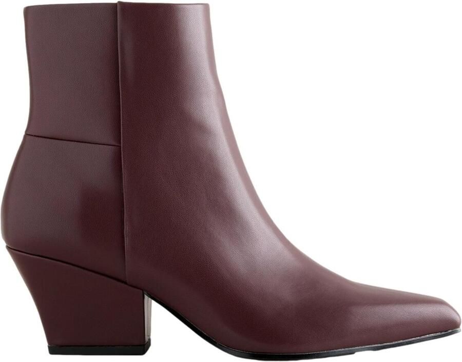 Next Dames Forever Comfort enkellaarzen met puntneus en extra brede pasvorm Rood - Foto 2