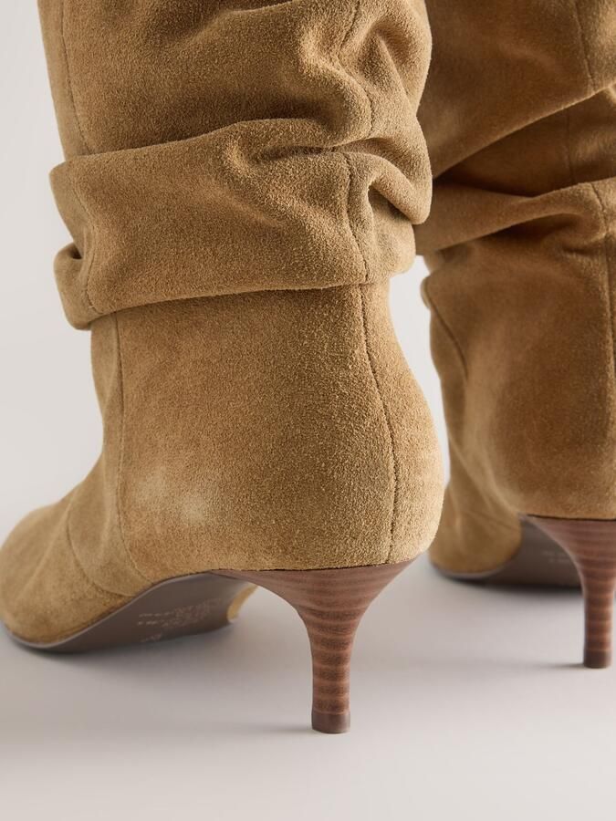 Next Dames Forever Comfort slappe leren enkellaarzen met hak Bruin - Foto 5