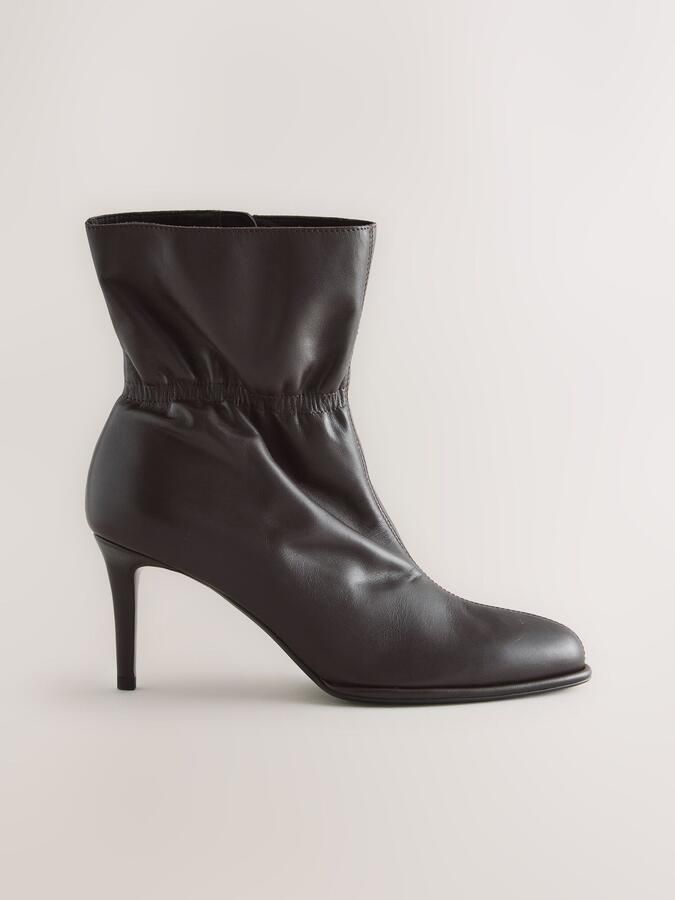 Next Dames Forever Comfort enkellaarzen met ruches Bruin - Foto 2