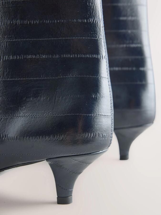 Next Dames Forever Comfort halfhoge laarzen met puntige neus Blauw - Foto 3