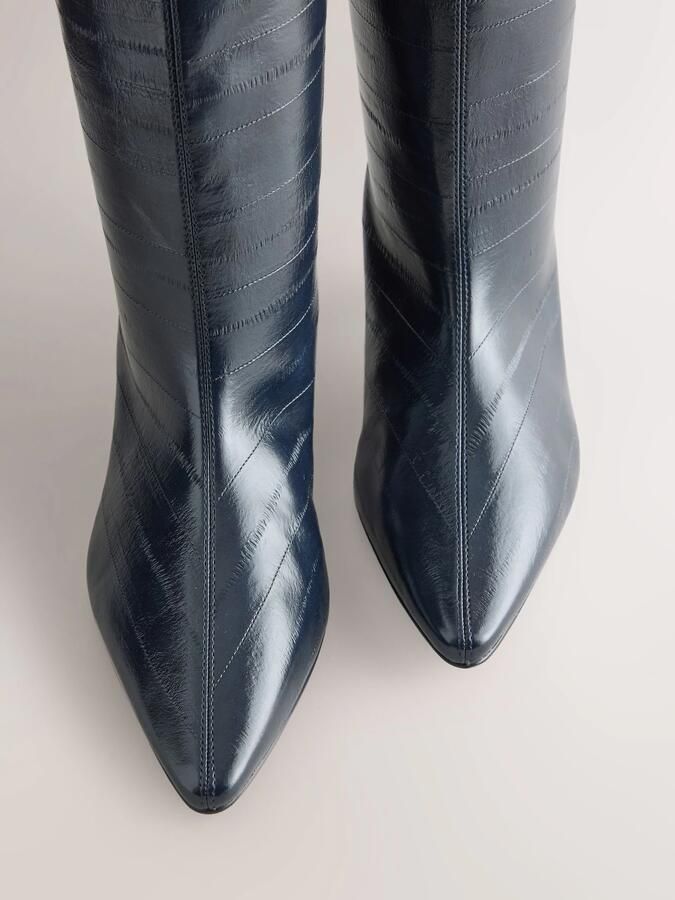 Next Dames Forever Comfort halfhoge laarzen met puntige neus Blauw - Foto 4