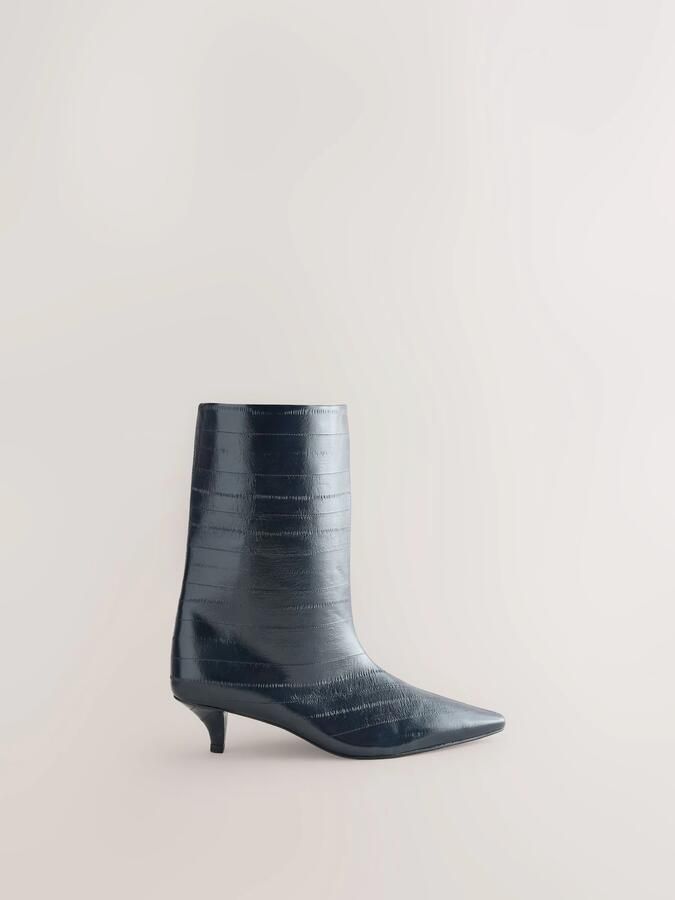 Next Dames Forever Comfort halfhoge laarzen met puntige neus Blauw - Foto 6