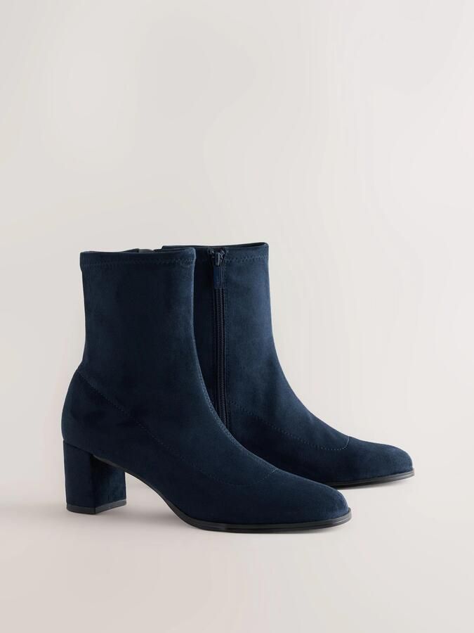 Next Dames Forever Comfort zachte enkkellaarzen met ronde teen Blauw - Foto 2