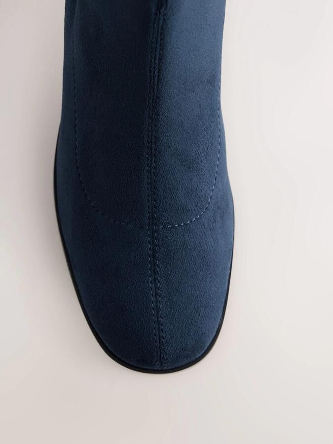Next Dames Forever Comfort zachte enkkellaarzen met ronde teen Blauw - Foto 3
