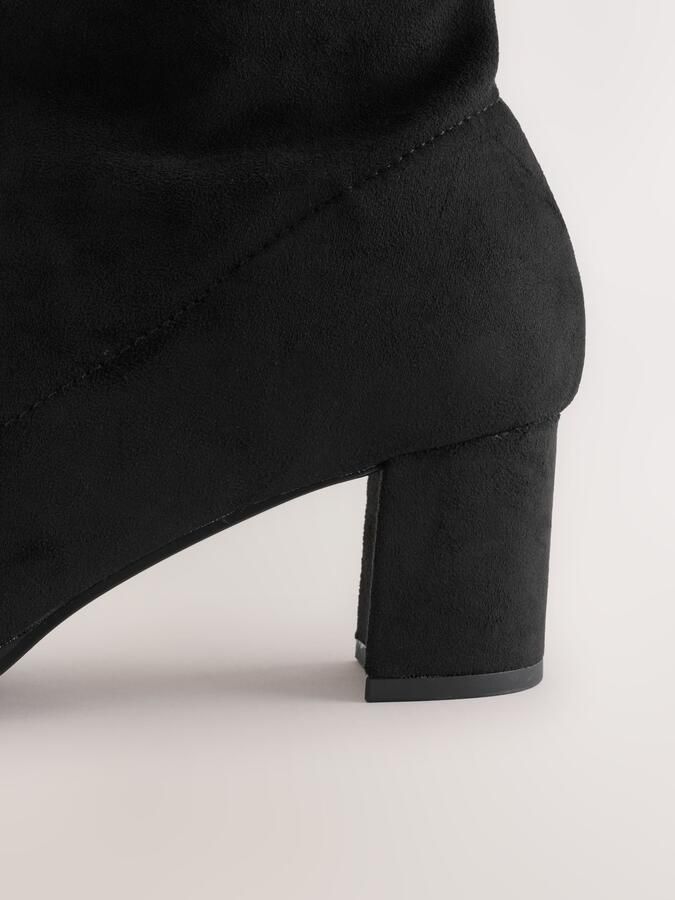 Next Dames Forever Comfort sok-enkellaarzen met ronde neus en extra brede pasvorm Zwart - Foto 5