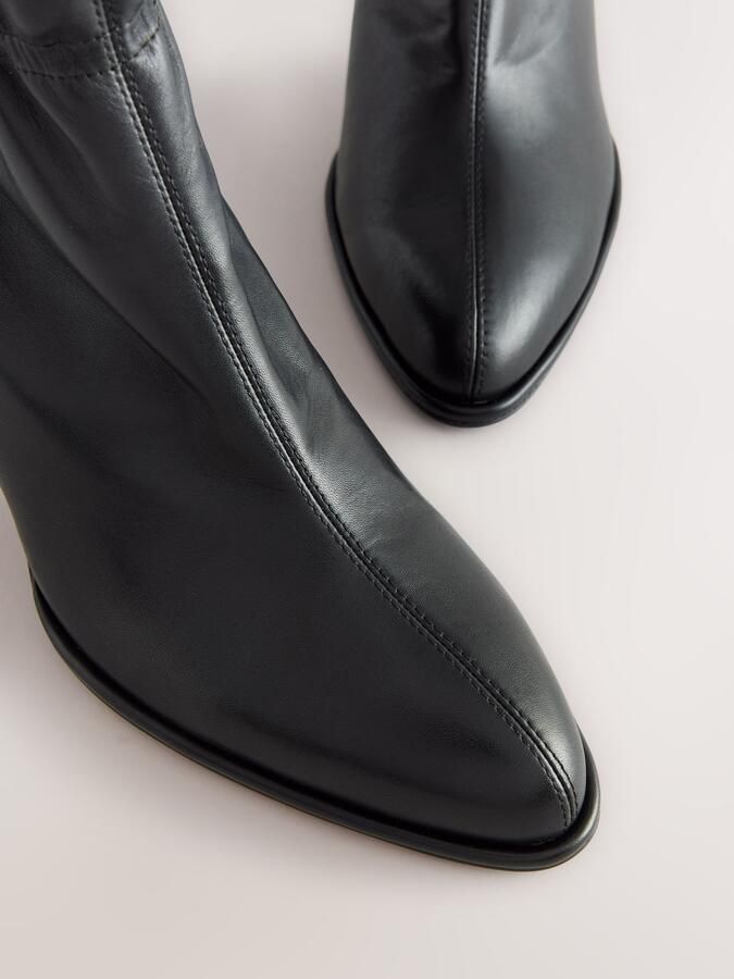 Next Dames Forever Comfort enkellaarzen met ruches Zwart - Foto 4