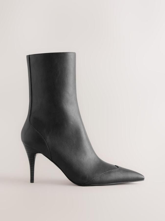 Next Dames Forever Comfort enkellaarzen met spitse neus Zwart - Foto 2