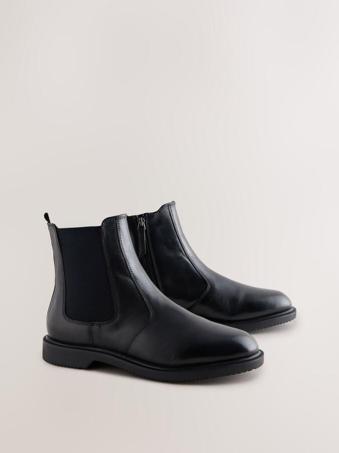 Next Dames Forever Comfort leren Chelsea-enkellaarzen Zwart - Foto 3