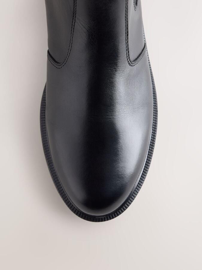 Next Dames Forever Comfort leren Chelsea-enkellaarzen Zwart - Foto 4