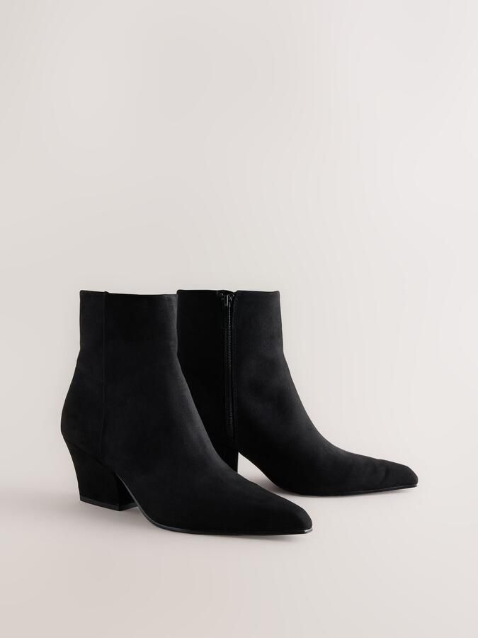 Next Dames Forever Comfort enkellaarzen met puntneus Zwart - Foto 2
