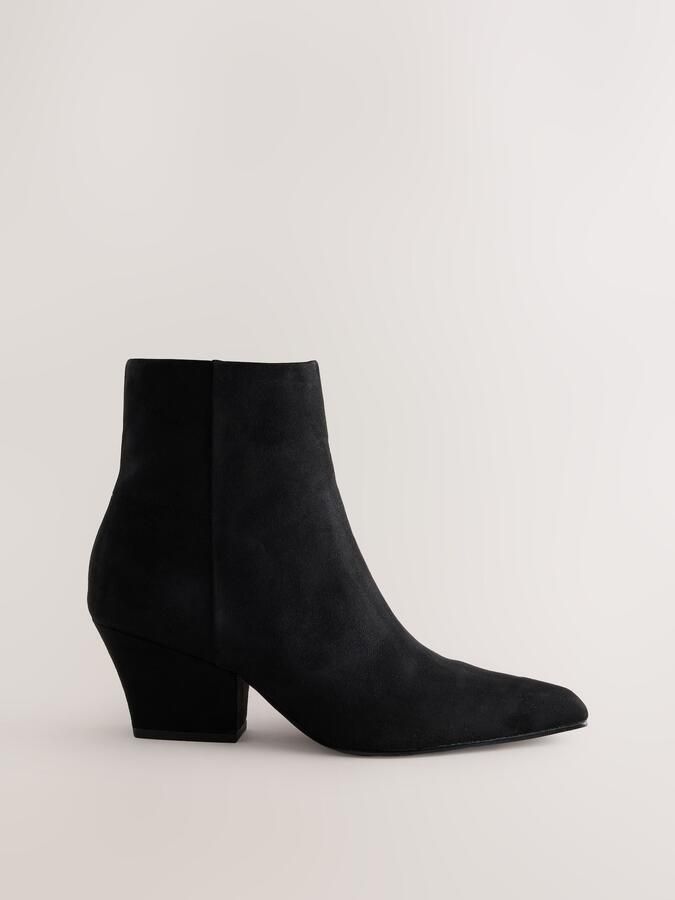 Next Dames Forever Comfort enkellaarzen met puntneus Zwart - Foto 6