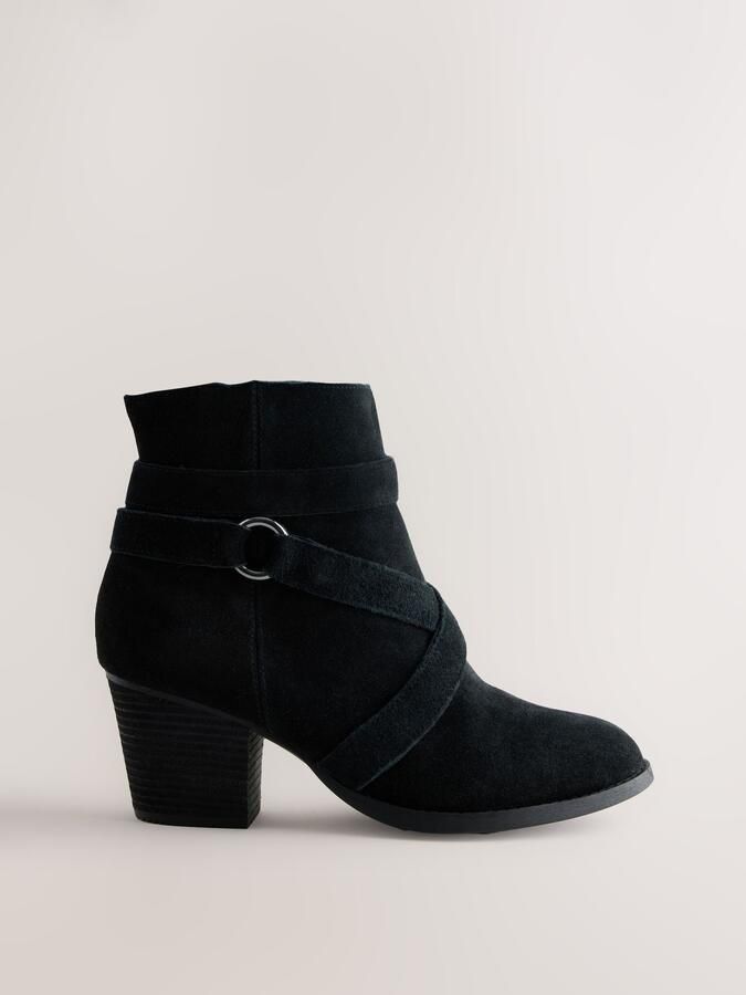 Next Dames Forever Comfort leren casual laarzen met blokhak Zwart - Foto 2