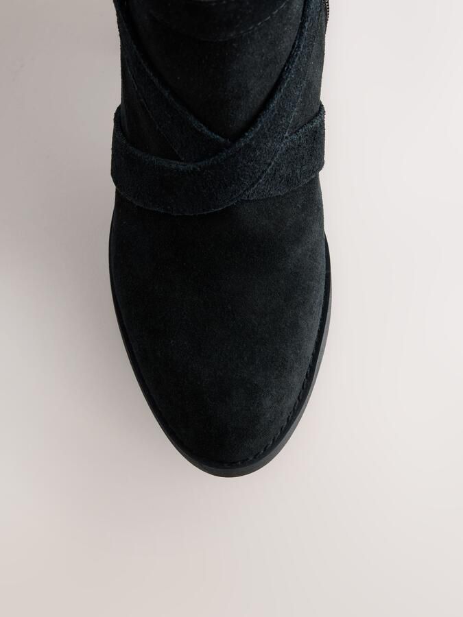 Next Dames Forever Comfort leren casual laarzen met blokhak Zwart - Foto 4