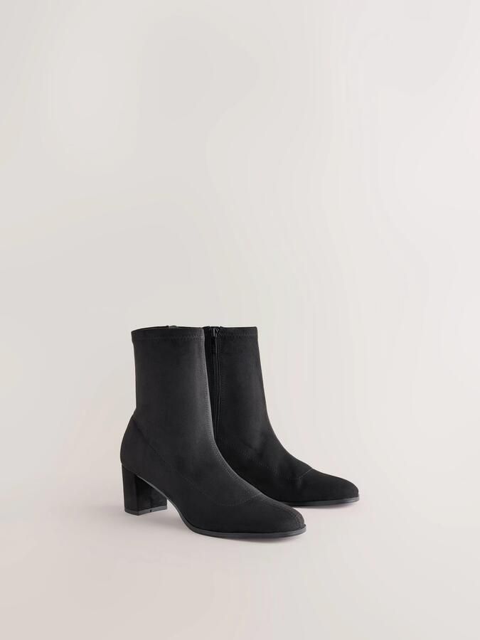 Next Dames Forever Comfort zachte enkkellaarzen met ronde teen Zwart - Foto 4