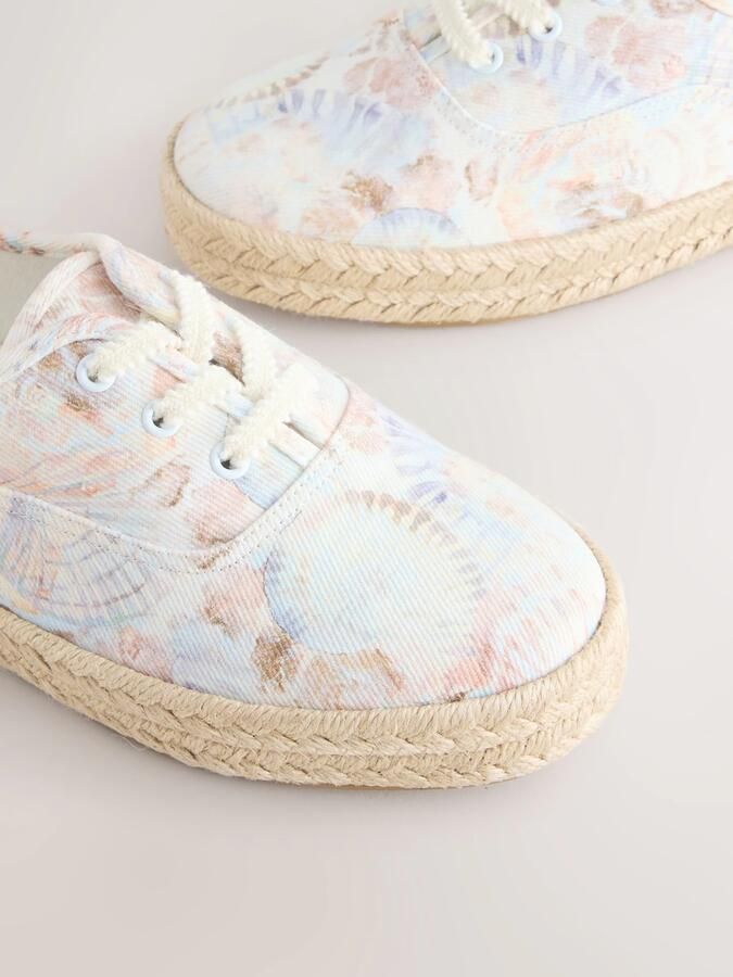 Next Espadrilles 'Forever Comfort' lichtblauw bruin rosa wit - Foto 4