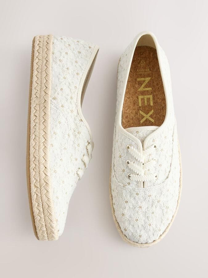 Next Espadrilles 'Forever Comfort' taupe goud - Foto 4