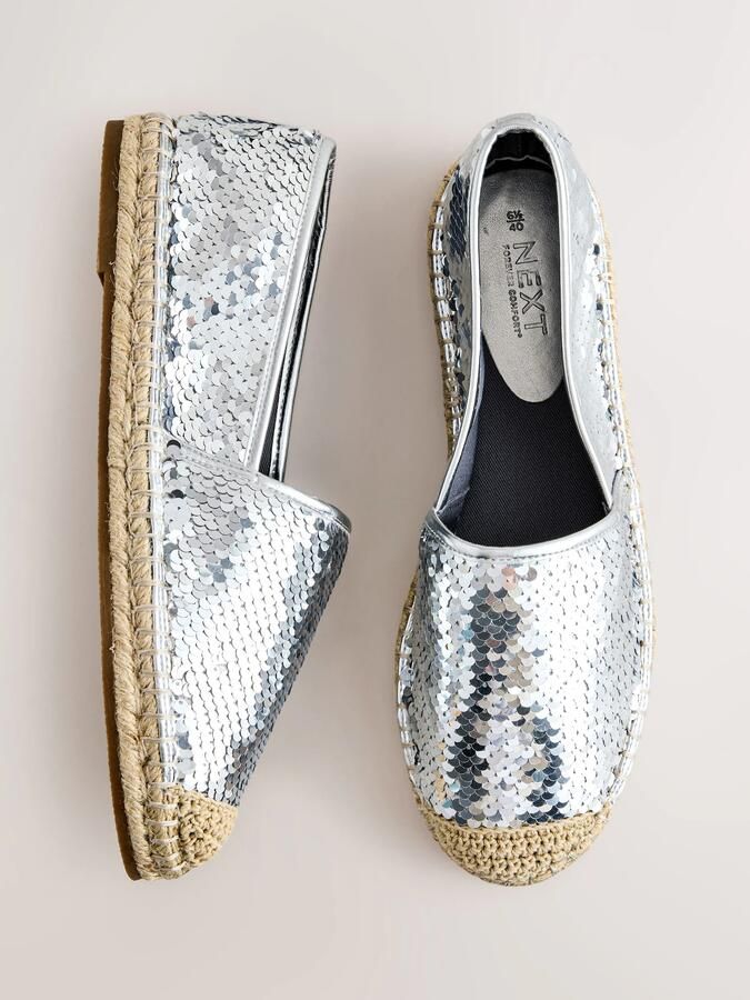Next Espadrilles 'Forever Comfort' zilver - Foto 4