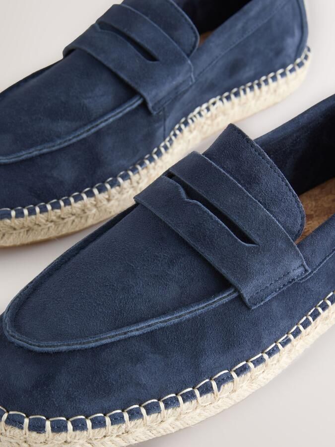 Next Heren Suède espadrilles Blauw - Foto 5