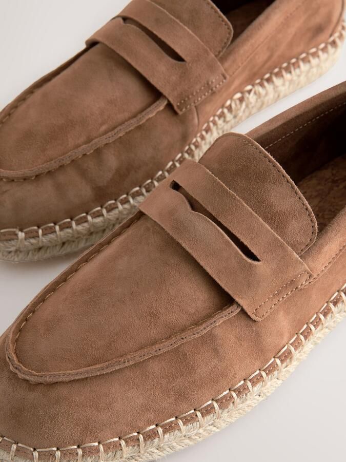 Next Heren Suède espadrilles Bruin - Foto 4