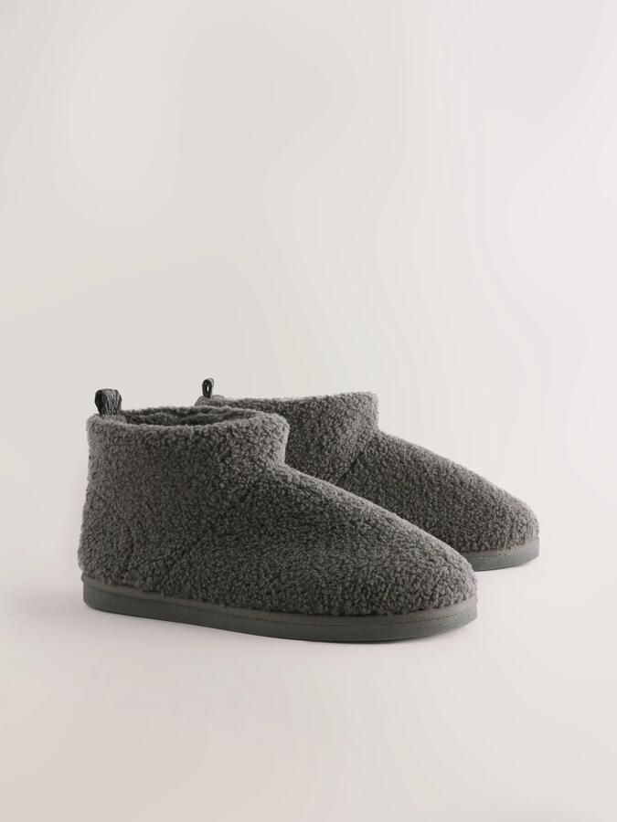 Next Heren Borg pantoffels Grijs - Foto 2