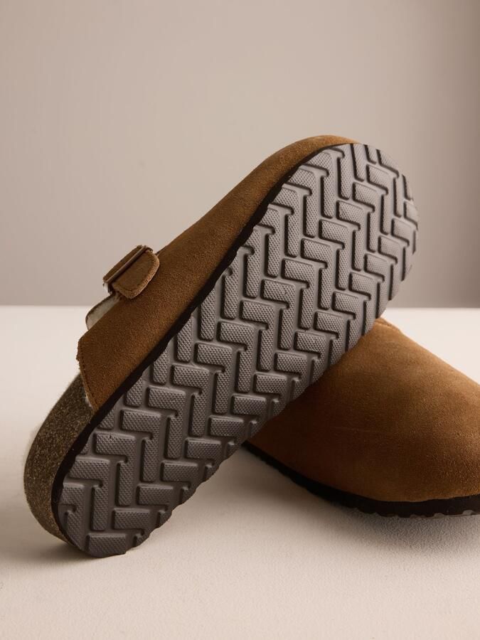Next Heren Suède pantoffelmuiltjes met gesp Bruin - Foto 4