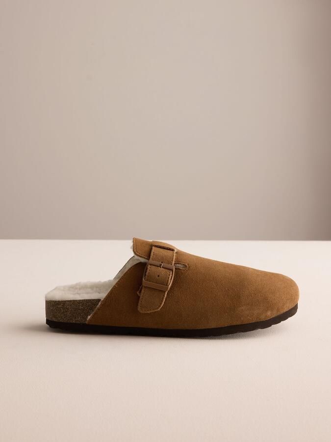 Next Heren Suède pantoffelmuiltjes met gesp Bruin - Foto 5