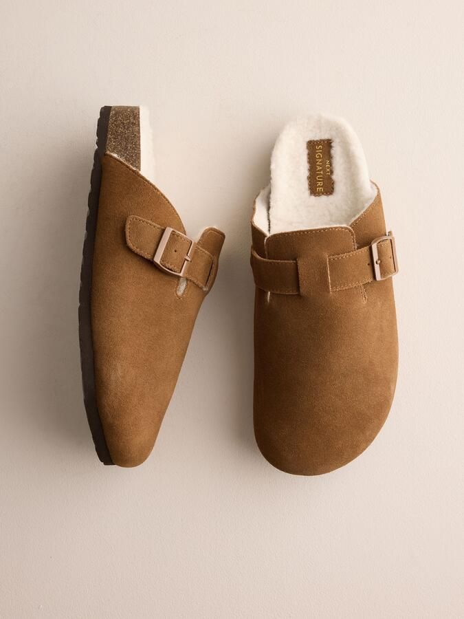 Next Heren Suède pantoffelmuiltjes met gesp Bruin - Foto 6
